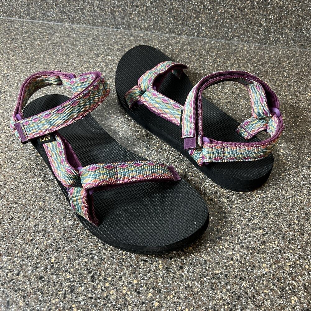 Teva Summer Sandal Women 10 Multicolor Synthetic Ankle Strap Sling Back Open Toe